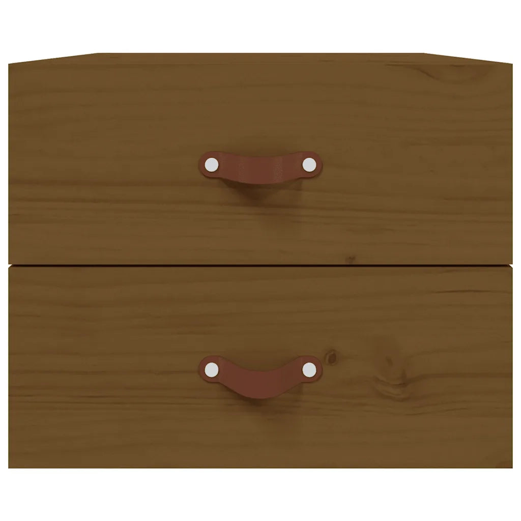 Comodini a Muro 2 pz Marrone ambra 50x36x40 cm 820983