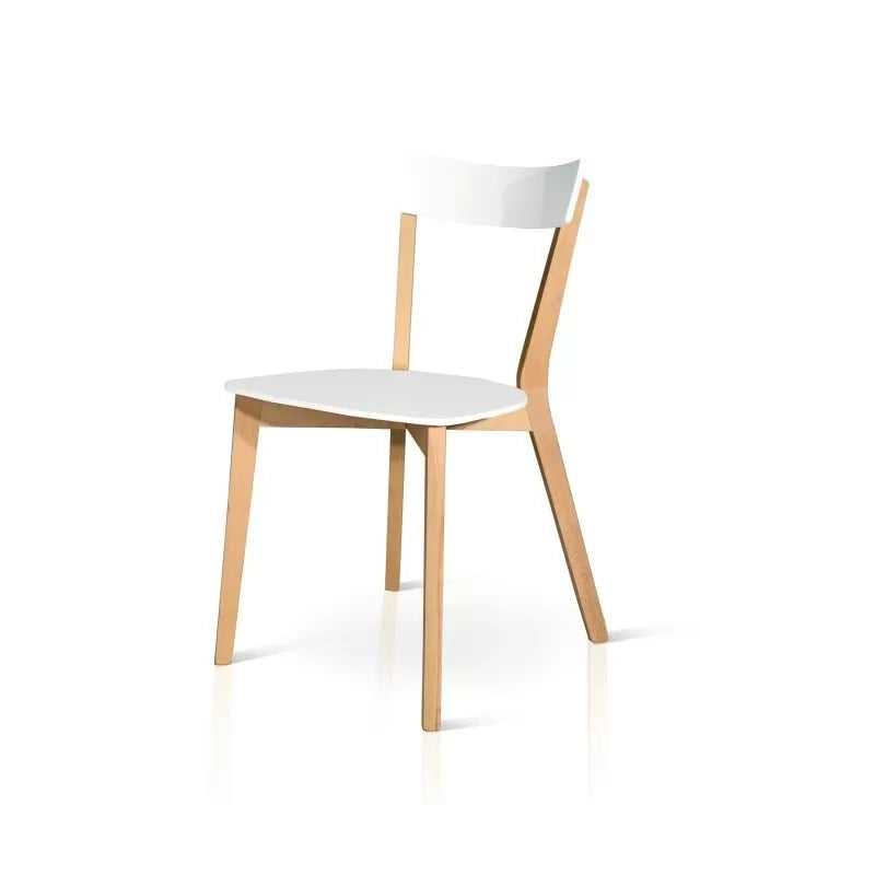 Set 4 sedie design legno naturale bianco bicolore 43x79x76 (845) - Mobili 2G
