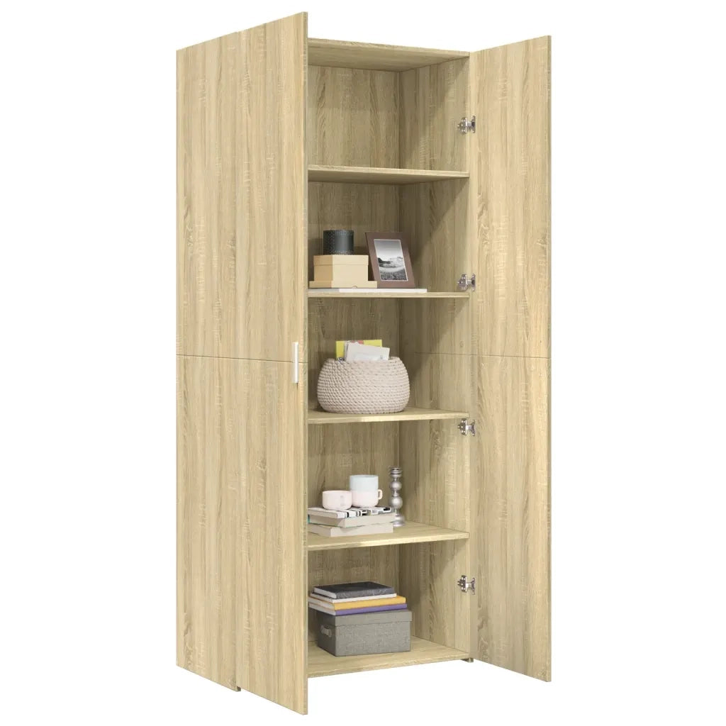 Credenza Rovere Sonoma 80x42,5x185 cm in Legno Ingegnerizzato 3281436