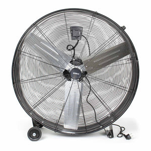 Ventilatore industriale 90 cm 360 W Ventilatore a tamburo da pavimento portatile con cavo e 3 velocità