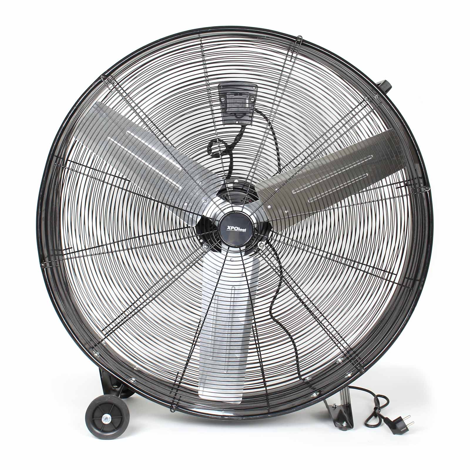 Ventilatore industriale 90 cm 360 W Ventilatore a tamburo da pavimento portatile con cavo e 3 velocità