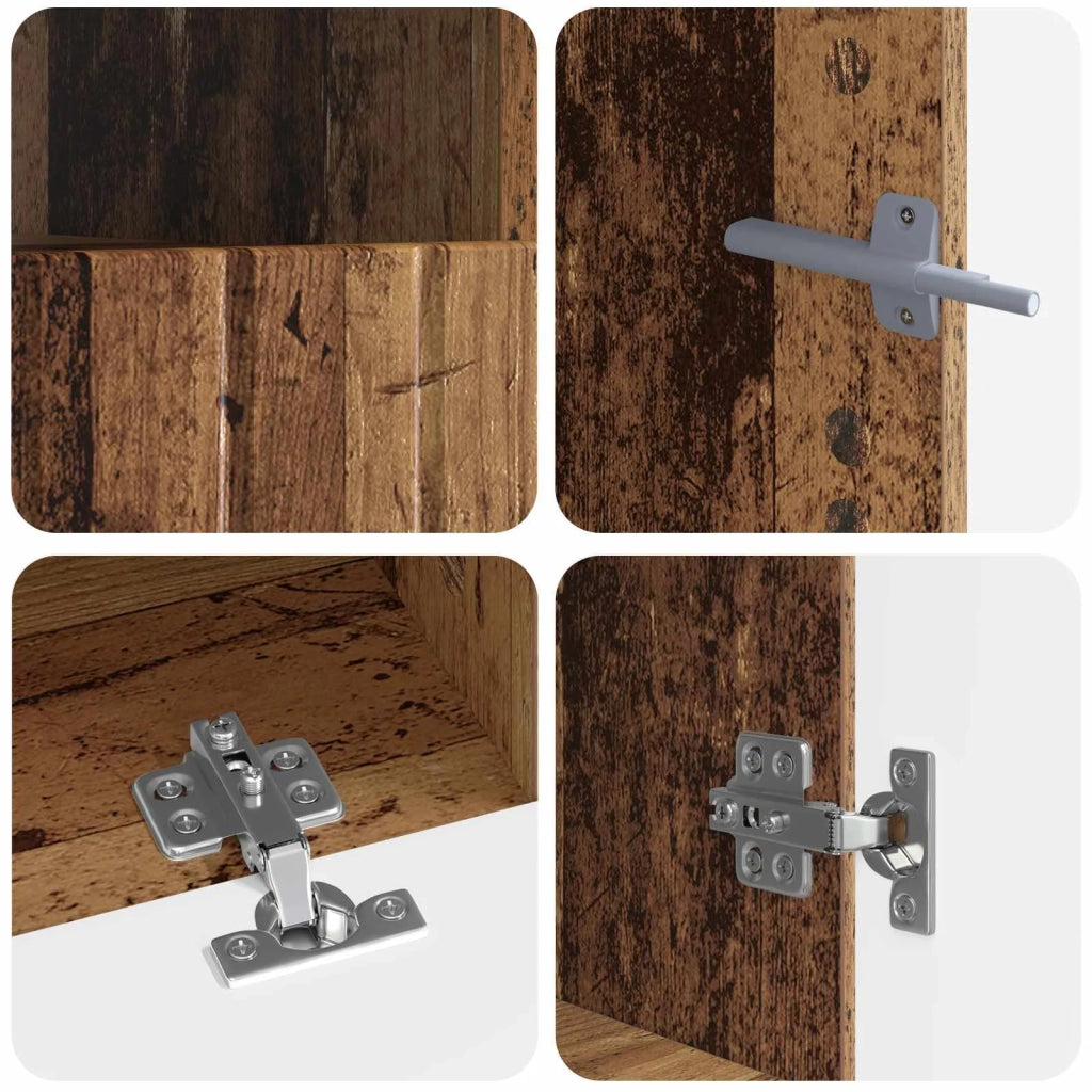 Mobile TV LED a 5 pezzi Legno antico Legno ingegnerizzato 3416525