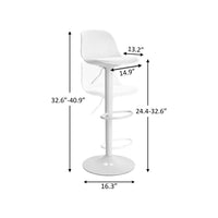Sgabello regolabile con poggiapiede Rand colore nero