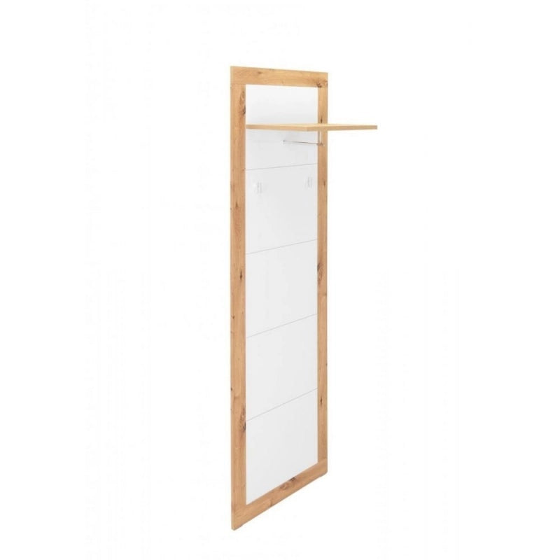 Pannello appendiabiti Wien 43 da ingresso rovere bianco