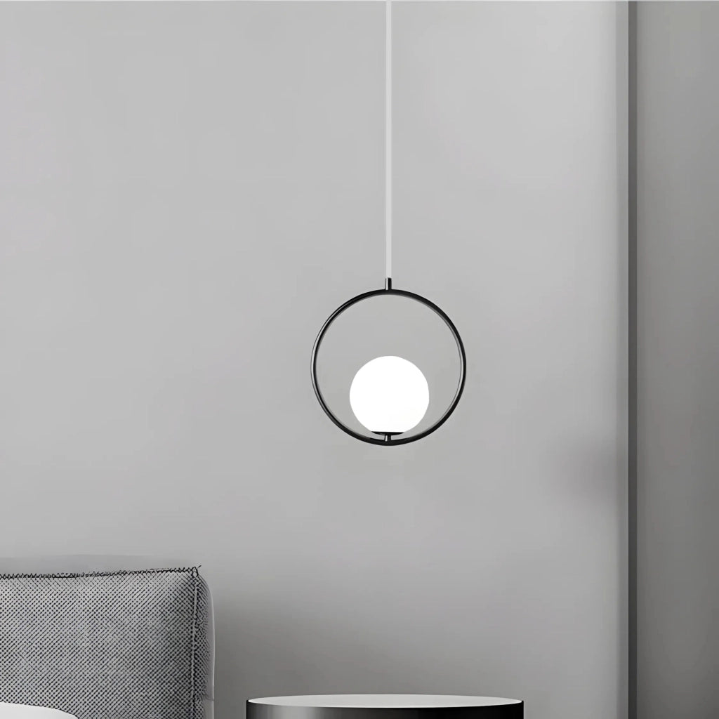 Lampada Da Soffitto Pensile Di Vetro Palla Oro Bianco Oro G110-1w Black White