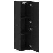 Mobile TV da Parete | Armadietto TV | Mobile Porta TV Rovere Nero 30,5 x 30 x 110 cm