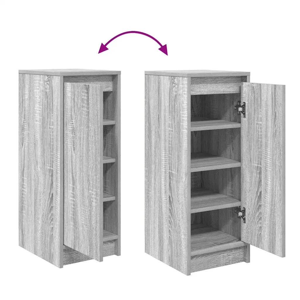 vidaXL Scarpiera Grigio Sonoma 29,5x34x76 cm in Legno Multistrato