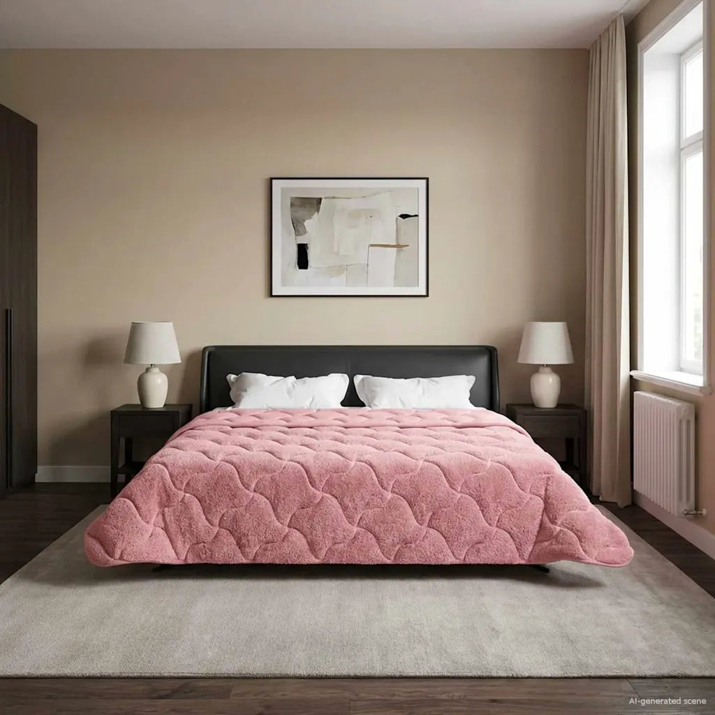 Piumone Completo Annuale Trapuntato Rosa 200 x 220 cm 42026273