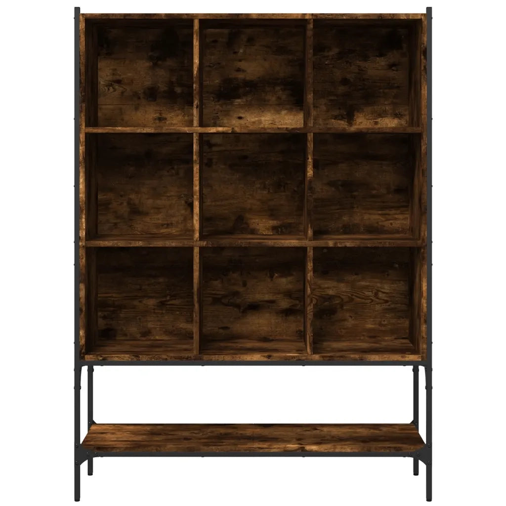 Libreria-Scaffale per Libri-Mobile di Stoccaggio Rovere Fumo 102x30x141,5 cm in Legno Multistrato