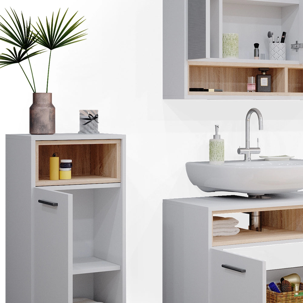 Vicco Set mobili bagno Bianco 3 parti