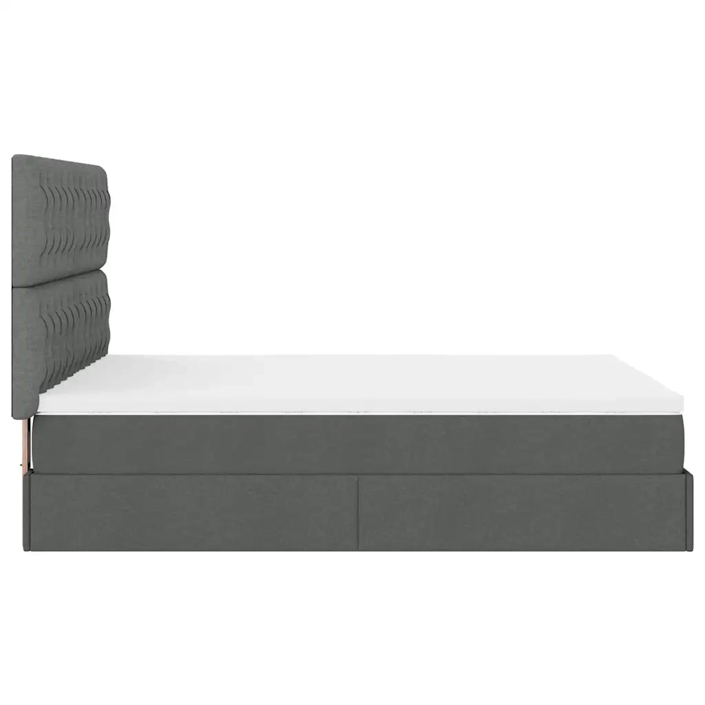 Struttura Letto Pouf con Materasso 140x190 cm in Tessuto 3313238