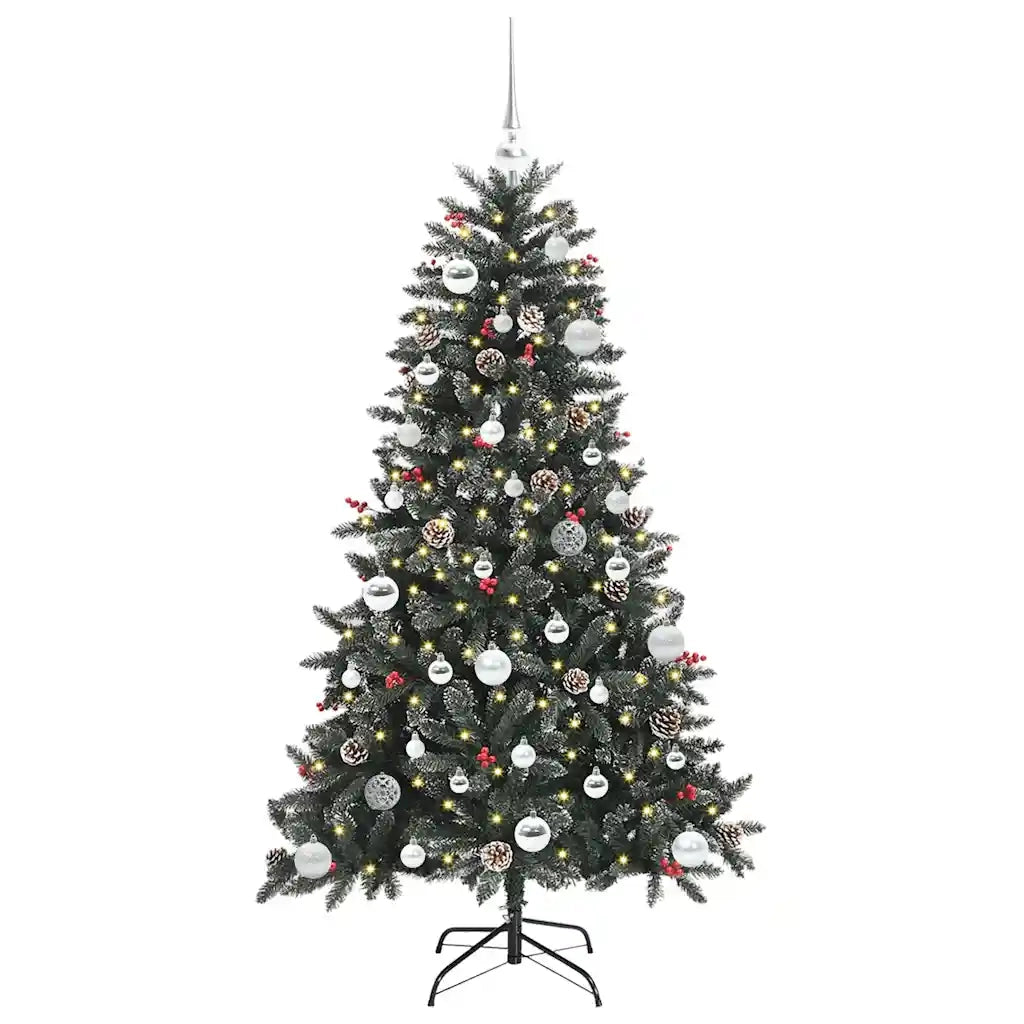 Albero di Natale artificiale con 150 LED Verde 150 cm 3395873