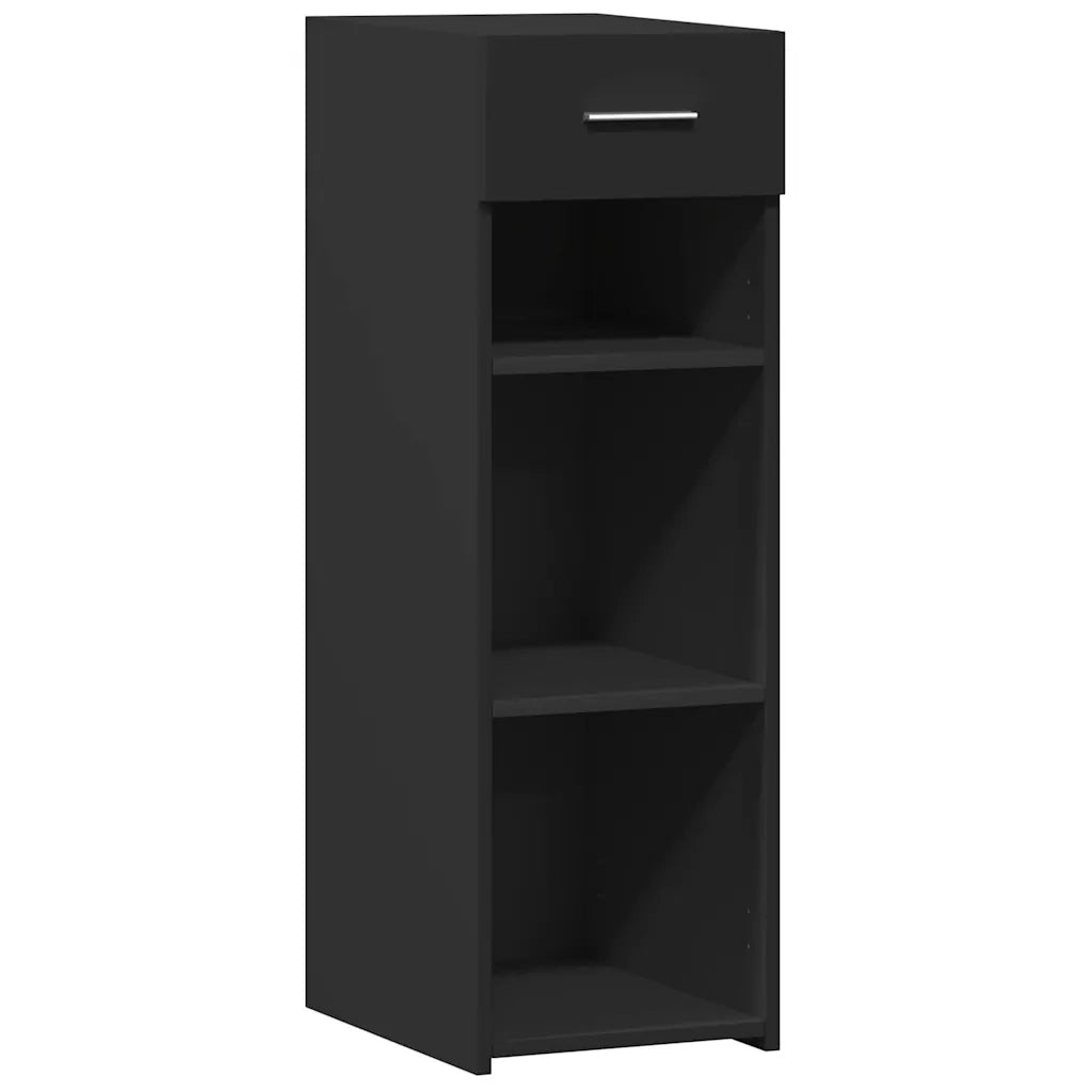 Credenza-Buffet-Armadio da cucina Nera 30x42,5x93 cm in Legno Multistrato 795976
