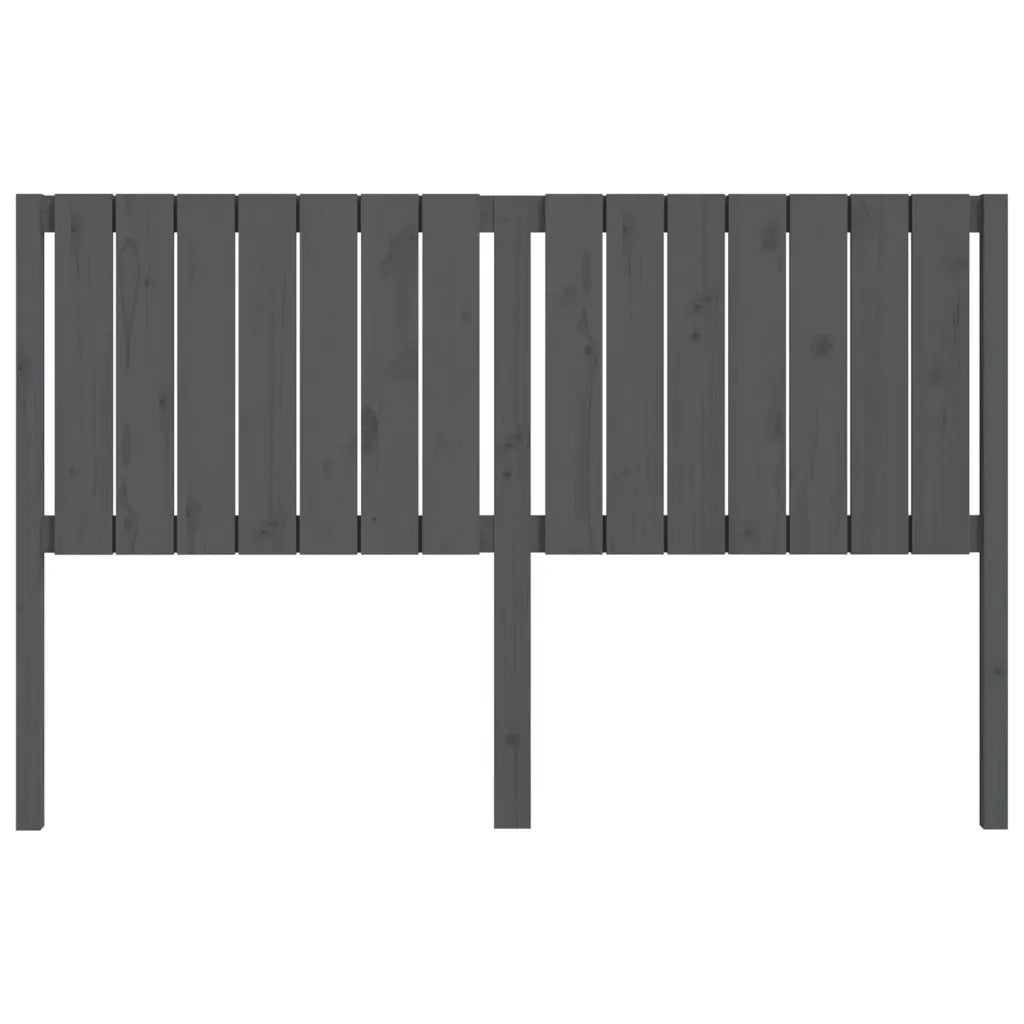 Testiera per Letto Grigia 155,5x4x100 cm Legno Massello di Pino