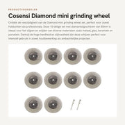 Set di ruote abrasive a diamante mini - 10 pezzi - 50mm - ruote per taglio - adatto per metallo, vetro, ceramica - universale.