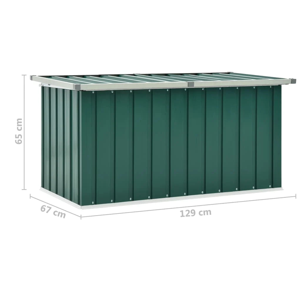 Cassapanca da giardino 129 x 67 x 65 cm verde 02_0013126
