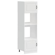 Set di 2 mobili forno compatti con piedini regolabili 60 x 57 x 207 cm legno composito bianco 02_0055696