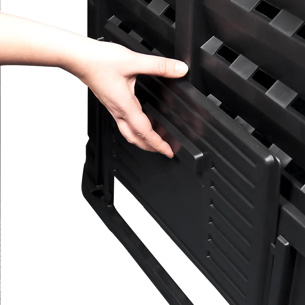 Compostiera da Giardino Nera 93,3x93,3x80 cm 480 L CFW1882122