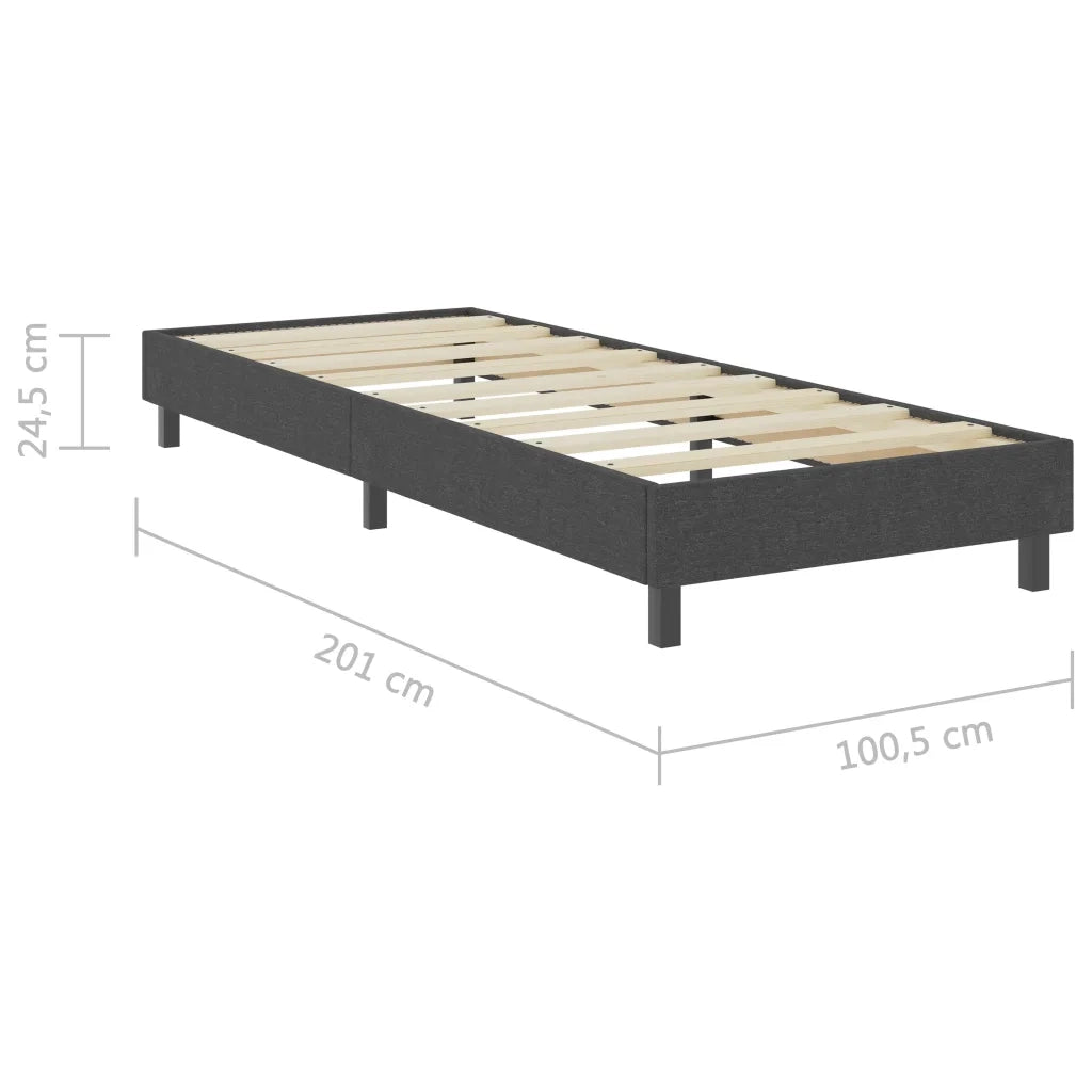 Letto a Molle Grigio in Tessuto 100x200 cm 287454