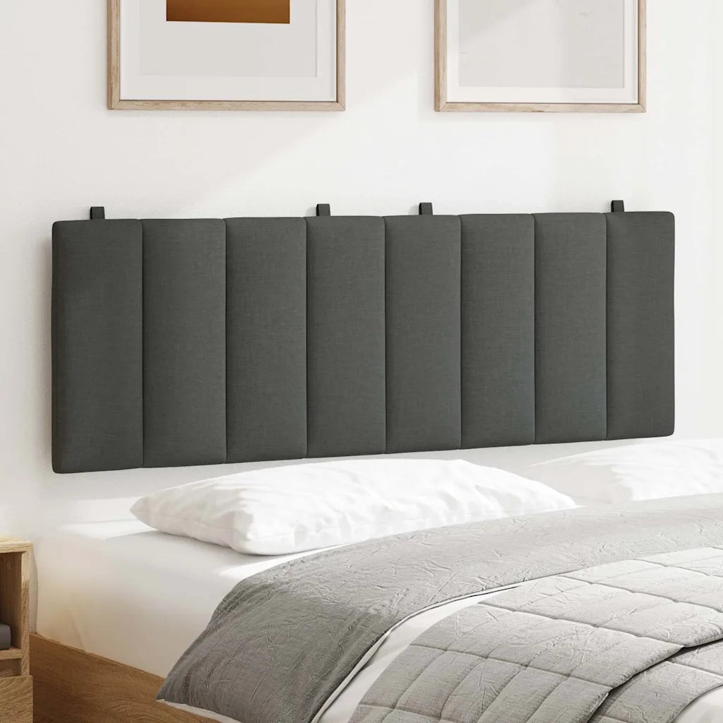 Cuscino Testiera Hanko Grigio Scuro 120 cm in Tessuto CFW7833553