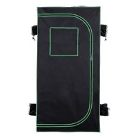 Tenda Idroponica in Oxford 600D con 5 Prese d'Aria Regolabili e Finestra, Serra Idroponica per Coltivazione con Foro per Cavi da Interno, 80x80x160 cm, Nero