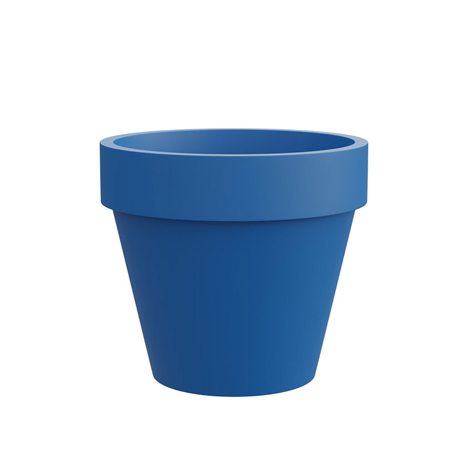 Vaso Rotondo Design Classico Indoor e Outdoor Standard One Deep Sea Ø70 cm in Plastica Blu