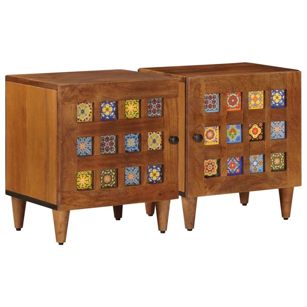 Armadio da Notte 2 pcs Marrone 40 x 33 x 46 cm 4018221