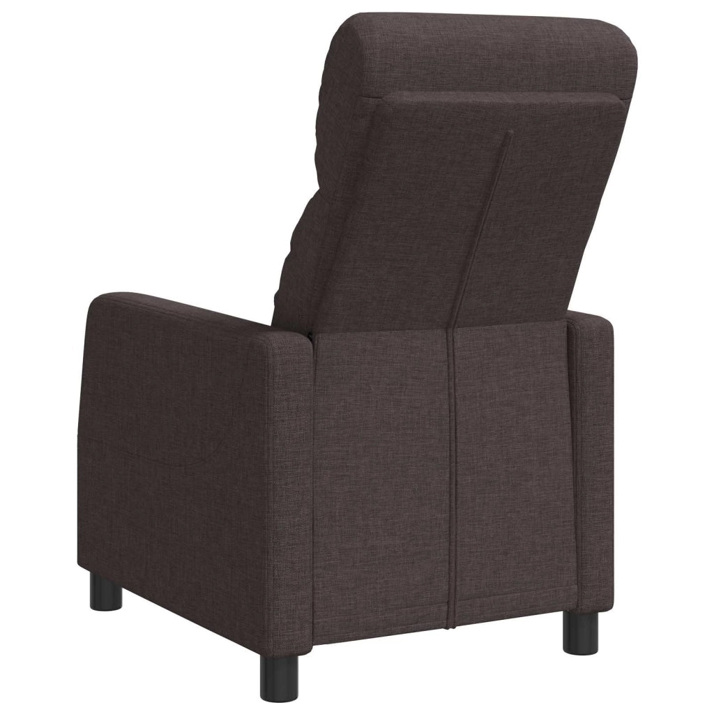 Divano Sedia-Poltrona reclinabile Marrone Scuro Tessuto 418400