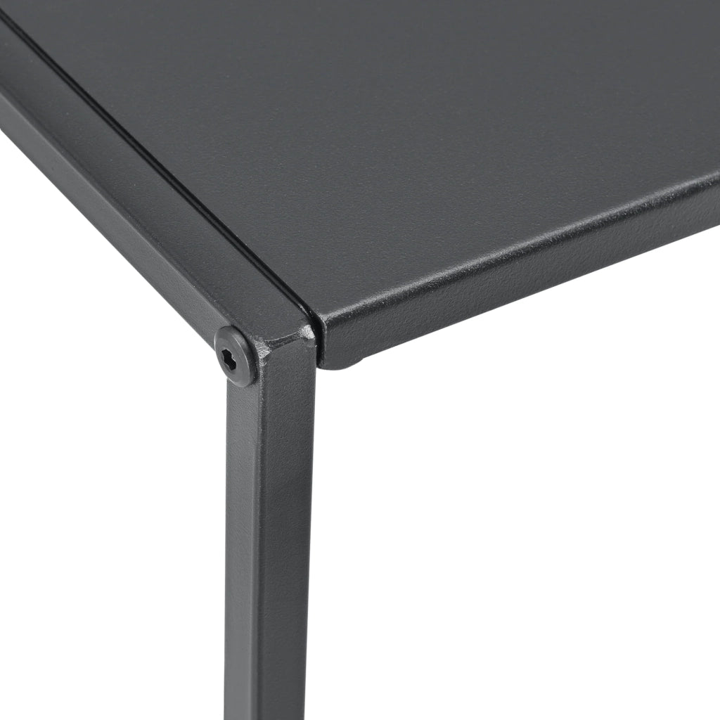 Set di 2 tavolini quadrati in metallo nero opaco 03_0005776