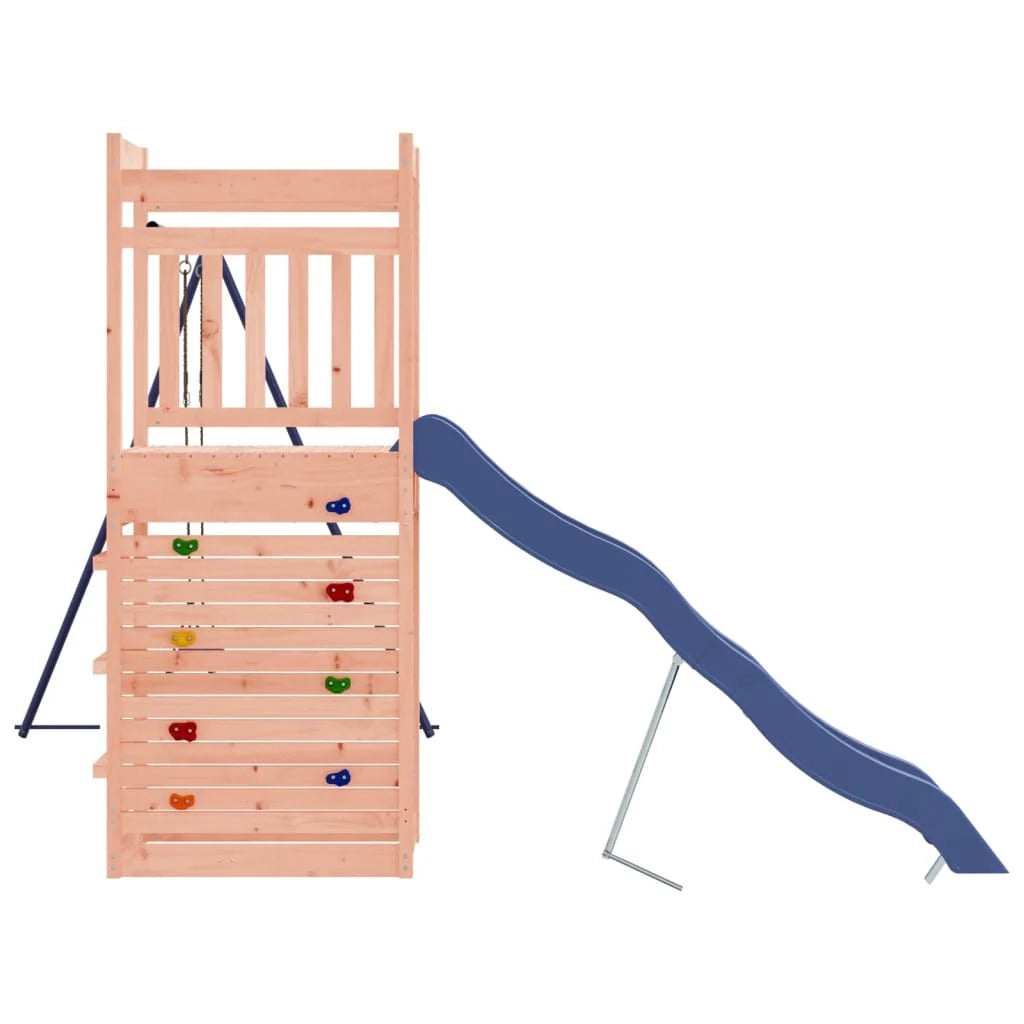 Area giochi all'aperto con altalene scivolo e robuste strutture per arrampicarsi  attrezzatura da gioco da giardino 246 x 349 x 207 cm legno massello di abete Douglas 02_0004755