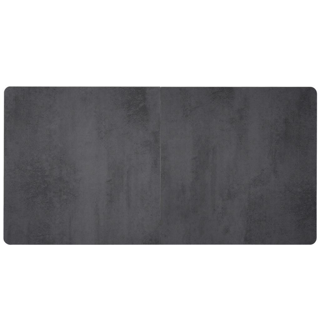 Set tavolo e sedie da pranzo 5 pezzi con 4 sedie in velluto e 1 tavolo rettangolare, nero/grigio