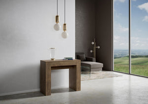 Consolle Allungabile 90-302x42x77 cm in Nobilitato Marrone