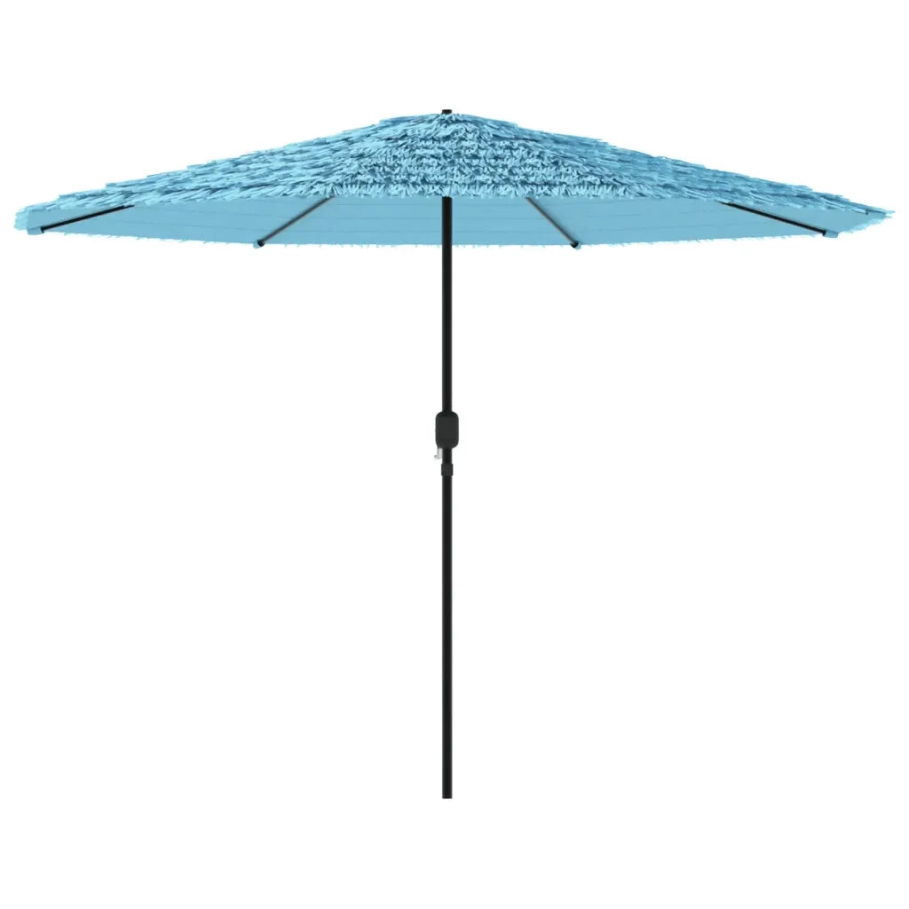 Ombrellone Giardino-Ombrello da Balcone con Palo in Acciaio Blu 324x324x247 cm