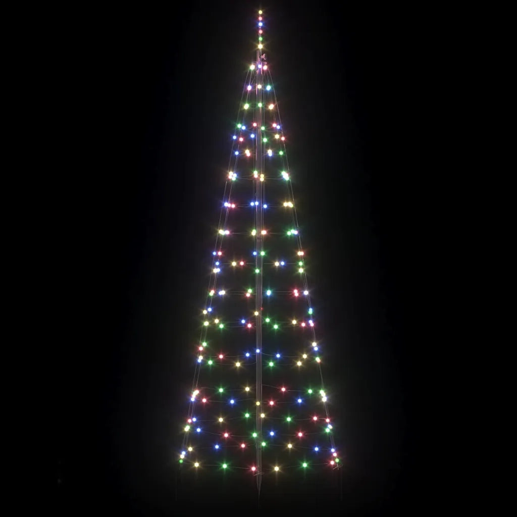 Albero di Natale LED con picchetti per il terreno 250 cm Ferro