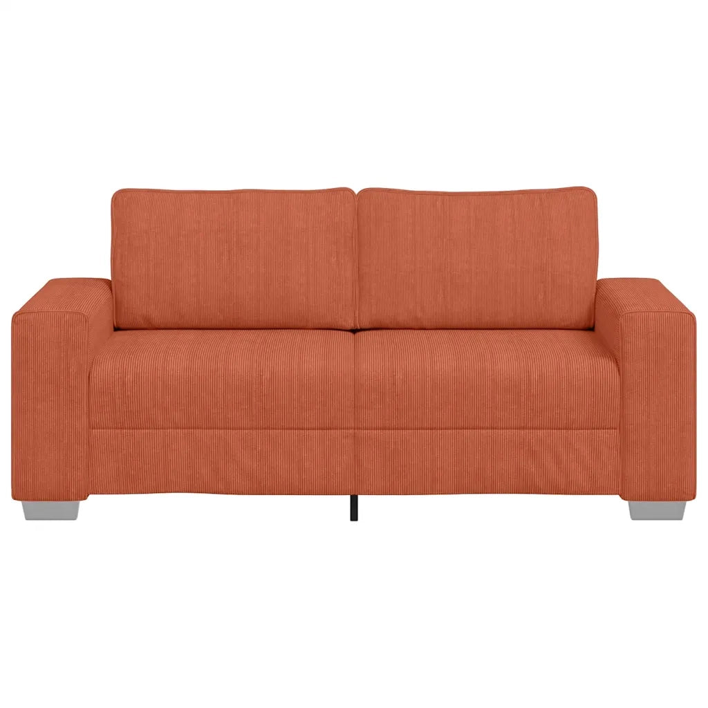 Divano Divanetto Rosso Arancione 180x77x82 cm Tessuto Velluto a Coste 4105206