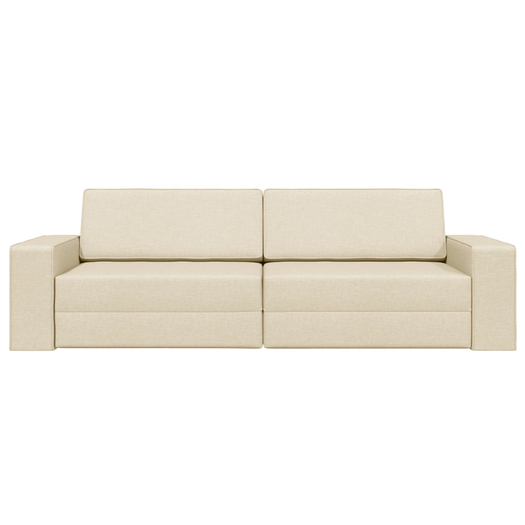 Divano Letto 2-in-1 Panna 245x150x60.5 cm Tessuto