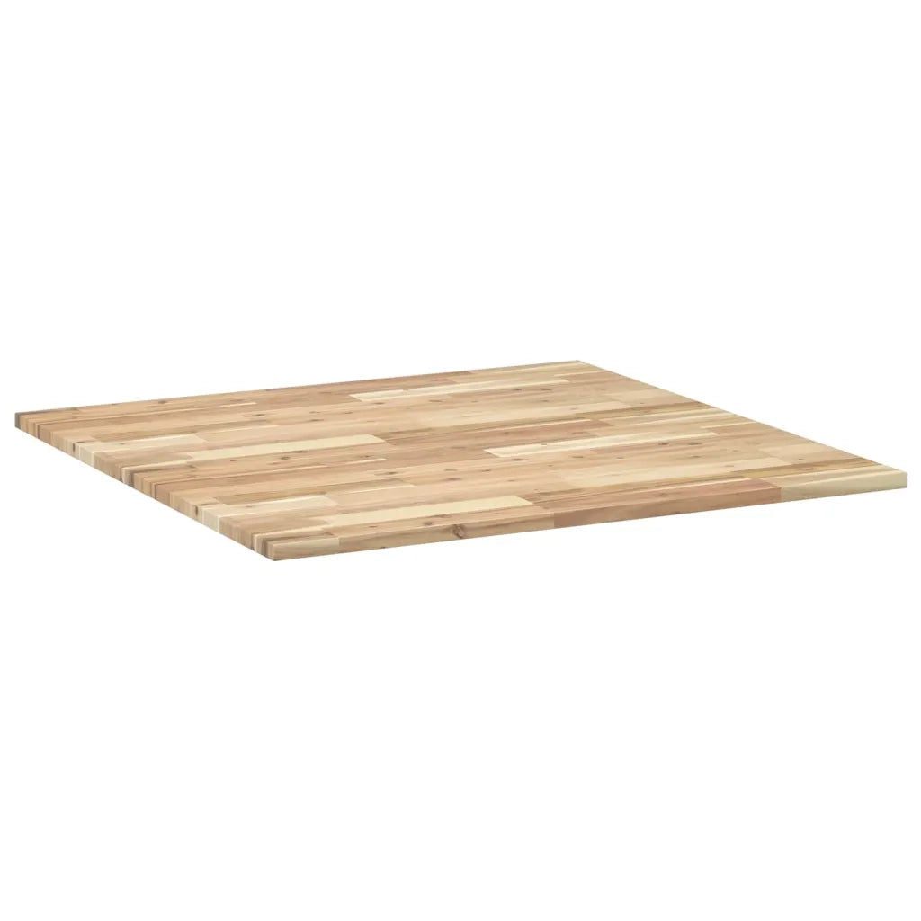 Piano Tavolo Quadrato 90x90x2 cm in Legno Massello di Acacia