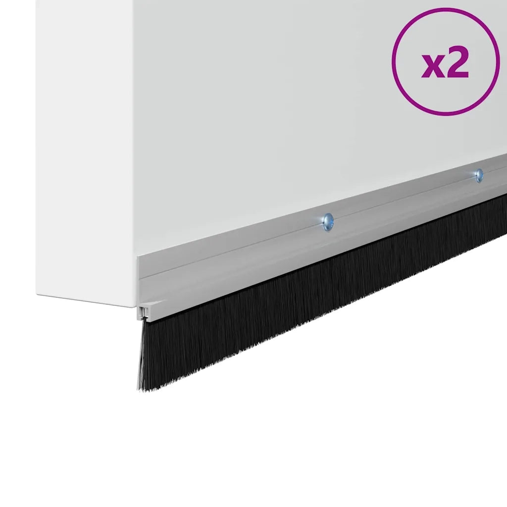 Spazzole per porte a vite 2 pz Argento 100 cm CFW4686390