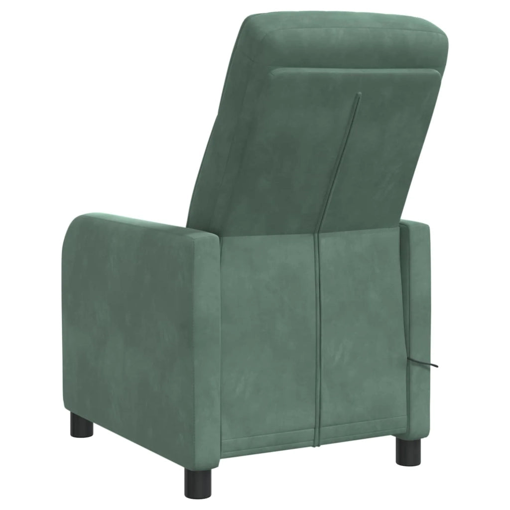 Divano Sedia-Poltrona Massaggiante Verde Mare Velluto (V)