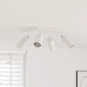 Faretto da soffitto 4 vie regolabile bianco GU10