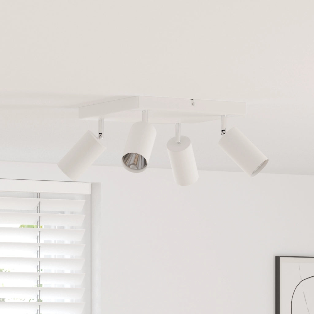 Faretto da soffitto 4 vie regolabile bianco GU10