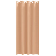 Tende Oscuranti | Tende Blackout con Anelli 2 pz Marrone Chiaro 245 x 140 cm