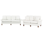 Set di divani moderni in tessuto bianco a 2 e 3 posti con cuscini soggiorno stile moderno