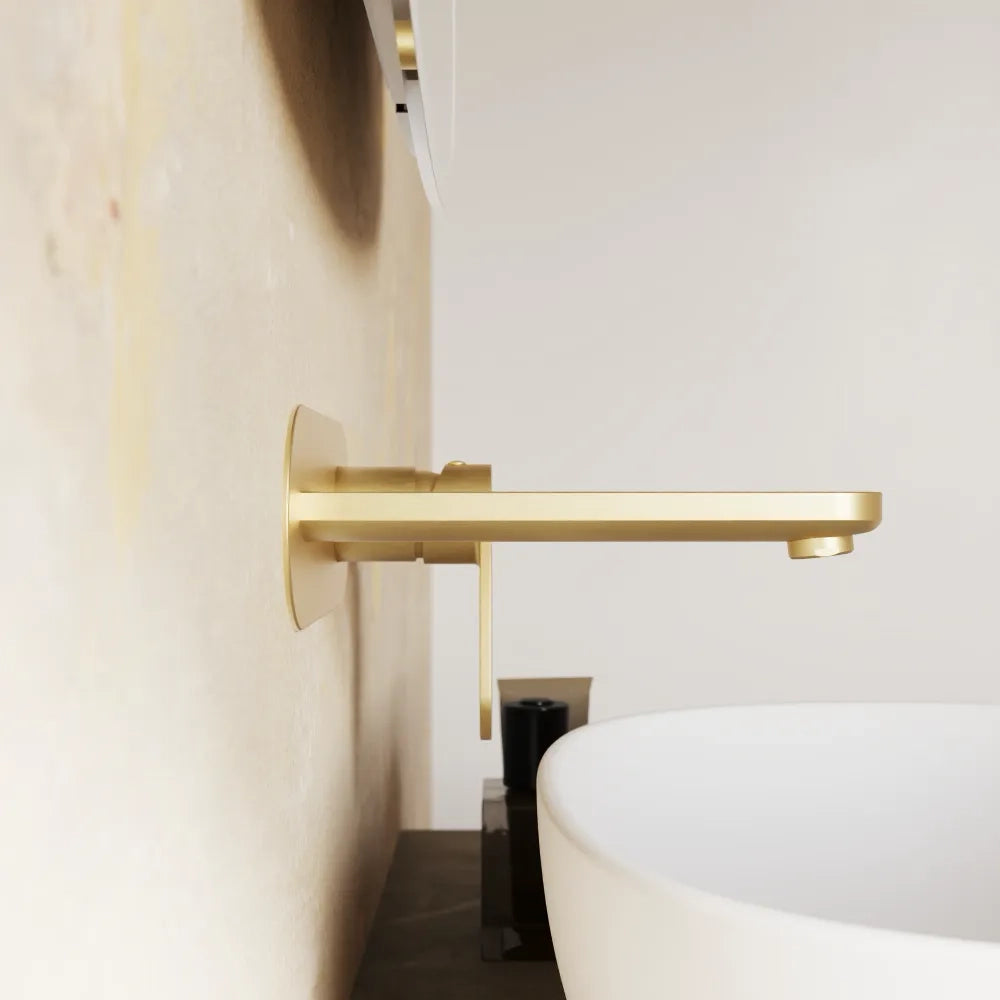 Miscelatore lavabo ad incasso oro spazzolato | Margot