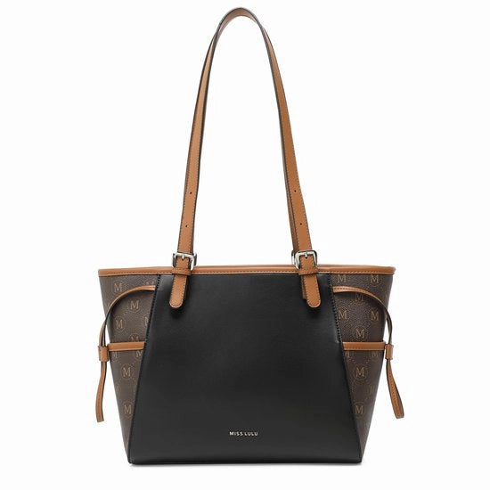 Borsa da donna grande con cinturino regolabile in pelle PU con grande tasca da spalla