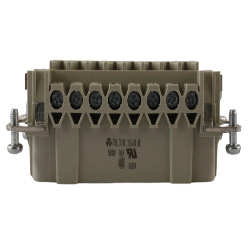 Inserto maschile 16 poli 500V 16A montaggio a vite Wieland