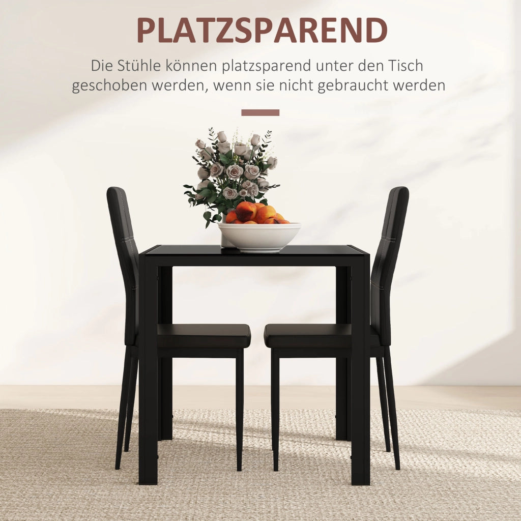Tavolo da pranzo con sedie Set ¨C zephmum ¨C Nero