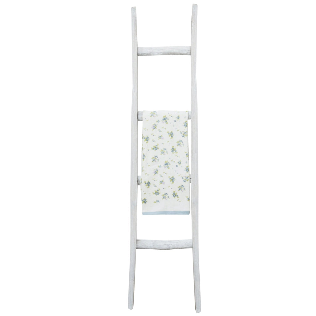 Biscottini Scala in legno finitura bianca anticata L40xPR8xH150 cm dimensioni Riproduce
