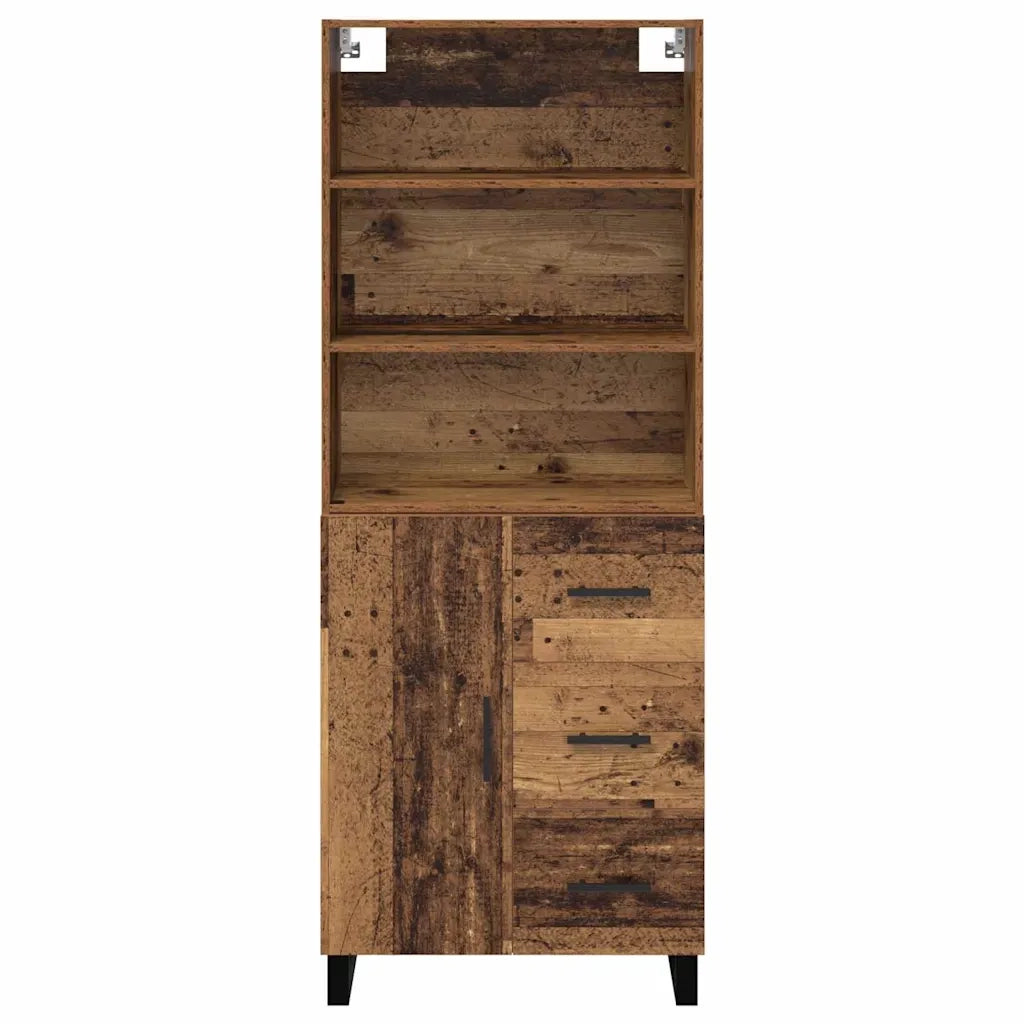 Credenza con cassetto 2 pcs Legno vecchio Legno multistrato