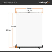 Fondale fotografico a rullo bianco 155 x 200 cm, sfondo per foto High-Key, con custodia di trasporto, Pannello per studi fotografici ingualcibile